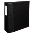 Avery Heavy Duty Binder, 4" Sized One Touch Locking D Rings, Black, (79994)-PVC Free polypropylene, linen pattern