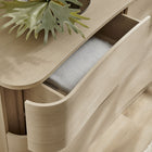 Modway Mirae 6-Drawer Curved Dresser - Brushed Light Oak-Engineered Wood Construction