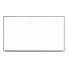 Luxor Wall-Mounted Magnetic Ghost Whiteboard - 72" x 40"-72" x 40" magnetic grid whiteboard with 2" x 2" ghost grid pattern