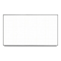 Luxor Wall-Mounted Magnetic Ghost Whiteboard - 72" x 40"-72" x 40" magnetic grid whiteboard with 2" x 2" ghost grid pattern