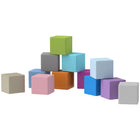 Soozier Toddlers Soft Play Foam Blocks 12-Piece Set  - Light Colours-Suitable for use in school, daycare, or at home 