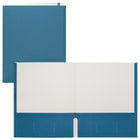 Staples Twin Pocket Portfolio - Letter Size - Light Blue-Paper cover with light blue exterior