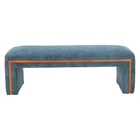 Zuo Scatola Bench - Blue-Shearling style fabric
