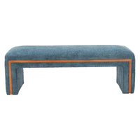 Zuo Scatola Bench - Blue-Shearling style fabric