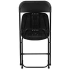 Flash Furniture Hercules Series 800 lb. Capacity Plastic Folding Chair, Black, 4 Pack-Folded Dimensions: 38 1/4''H x 17 1/2''W x 2 1/2''D