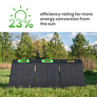 Yoshino Solid-State Portable 330W Solar Generator with 100W Portable Solar Panel-POWER WITHOUT BOUNDARIES – Whether you are out camping, on an adventure, or in the middle of an emergency, this portable solar generator weighs only 9.9 lbs. and provides a great source of power when all else fails. Featuring built-in aluminum handle for easy transport, and a compact solar panel that weighs 9.5 pounds and measures 25” x 48” x 0.2”, unfolded.