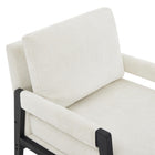 Brassex Hugo Accent Chair - Beige-Acacia and Rubber wood construction
