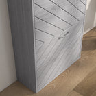 HOMCOM Slim Shoe Storage Cabinet with 3 Flip Drawers for 12 Pairs - Grey-Wood-effect panels with clean lines for a modern fit in any home