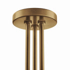 Modway Stellar 3-Light Semi-Flush Ceiling Light - Opal/Satin Brass-Bulbs Not Included