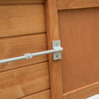 Pawhut 44" H Large Chicken Run with Waterproof Roof and Run - Orange-An external handle for easy management 