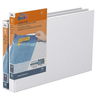 QuickFit Heavy Duty 11" x 17" Spreadsheet Binder - D Ring - 1" - White - 2 Pack-3 Ring Binder