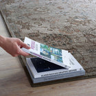 Modway Hana Distressed Vintage Floral Lattice Area Rug - 5 ft W x 8 ft L - Silver Blue Beige/Brown-Two-Ply Polypropylene Yarn
