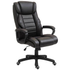 Vinsetto High Back Executive Massage Office Chair with 6-Point Vibration - Brown-Stand-out executive design, wrapped in sleek PU leather