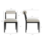 Modway Kai Fabric Dining Chair 2-Piece Set - Linen-Rolled Fabric Backrest