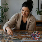 Oscardo Don Chase Salmon Hunter Indigenous Art Puzzle - 1000 Pieces-Matte Laminated Cardboard - Durable, glare reducing finish for a smooth and satisfying puzzle experience