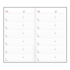Brownline 2027 Two-Week Planner with Stitched Binding - 6" x 3-1/2" - Black-Telephone and address section