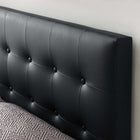 Modway Emily Upholstered Vinyl Full Headboard - Black-Smooth vinyl upholstering