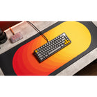 ONEofZERO Large Premium Mouse Pad - Rhythmicore Solar Flare-About Rhythmicore: Inspired by op art and mid century design, this piece uses a bold geometric form to create a dynamic visual design giving the impression of movement.  This exclusive artist collaboration features 3 colourways and are accompanied with matching print/poster measuring 32x32cm to further elevate your desk space.