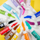 Mont Marte Crafters Colour Acrylic Paint 14-Piece Set - Essential Colours-Water-based, non-toxic formula cleans up with warm soapy water while wet for easier post-project cleanup