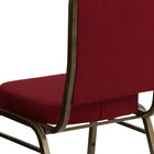 Flash Furniture HERCULES Series Crown Back Stacking Banquet Chair with Gold Vein Frame - Burgundy-Seamless Back Panel