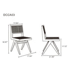 Manhattan Comfort Hamlet 17.64" Industry Chic Dining Chair - Nature - Set of 4-Frame Made of American Solid Ash Wood Featuring Natural Grain Textures