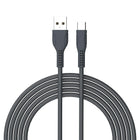 Basic Tech 3ft Type-C Cable - Charcoal-Sleek & Tangle Free
