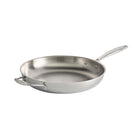 Tramontina Fry Pan Stainless Steel Induction-Ready Tri-Ply Clad 12" with Helper Handle-Tri-Ply Construction: Aluminum core with 18/10 stainless steel ensures even heat distribution and reduces hot spots
