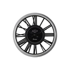 Monarch Specialties Clocks 16" Round Wall Clock - Silver Black -A stylish and trendy 16" round wall clock in a sleek black and silver transitional design for your home decor