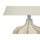 Monarch Specialties 21" H Transitional Table Lamp - Cream Resin / Ivory / Cream Shade-Assembled dimensions: 16 in. L x 16 in. W x 20.75 in. H. base: 10 in. L x 10 in. W x 11.5 in. H. shade: 16 in. L x 16 in. W x 11 in. H