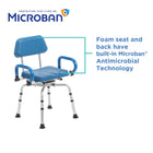 Journey SoftSecure Rotating Shower Chair with Microban-Built in Microban antimicrobial protection helps resist bacteria mold and mildew for improved hygiene