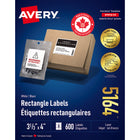 Avery White Rectangle Labels with TrueBlock, 3-1/3" x 4", for Laser/Inkjet Printer, 600 Pack (5164)-3-1/3" x 4", White