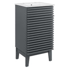 Modway Render 18" Bathroom Vanity Cabinet - Grey/White-Mid-Century Modern Style