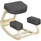 HOMCOM Ergonomic Wood Kneeling Chair with Thick Pads for Improved Posture - Dark Grey-Develop a good posture, prevent hunchback or myopia