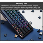 Ducky ONE 3 Pro Nazca RGB Mechanical Keyboard - MX Blue Switch - Mini Layout - Black-South-Facing Design: Diverging from the typical north-facing RGB lighting found in conventional mechanical keyboards, the One 3 Pro Nazca Line stands out with south-facing RGB lighting designed for custom mechanical enthusiasts. This choice is favored by custom keyboard builders as it provides better visibility of the backlight.