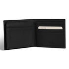 Champs Onyx Leather Top Wing Wallet - Black-Double Bill compartment