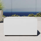 Modway Saybrook Outdoor Patio Upholstered Sectional Sofa Ottoman - White-All-Weather Cushions