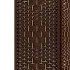 HOMCOM 4 Panel Wave Fiber Freestanding Room Divider for Home Office - Brown-The solid wood frame ensures durability
