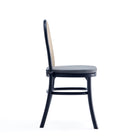 Manhattan Comfort Paragon 17.52" Industry Chic Upholstered Dining Chair - Black and Grey - Set of 4-Optional Seat Cushion Included to Add Extra Comfort