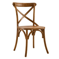 Modway Gear Dining Side Chair - Walnut-Modern Farmhouse Dining Side Chair