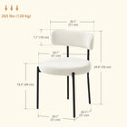 HOMCOM Dining Chairs with Steel Legs for Kitchen - Beige - Set of 4-Robust steel legs provide support for stable standing