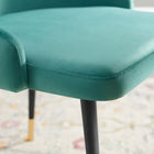 Modway Adorn Tufted Performance Velvet Dining Side Chair - Teal-Black Tapered Legs