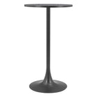 Zuo Bite Bar Table - Black-Faux Terrazzo MDF round shape tabletop