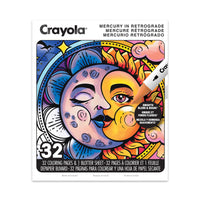 Crayola 32-Page Adult Colouring Book - Mercury in Retrograde-This Mercury in Retrograde Colouring Book includes 32 pages of creative designs