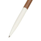 Gry Mattr Cream Wood and Metal Ballpoint Pen - 0.7mm - Black Ink-Twist open mechanism