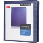 Staples Standard View Binder with D-Rings - 1" - Blue-Slant rings have a high page capacity compared to same size round rings