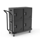 Luxor 40-Device Modular 4 Cabinet AC Charging Cart with Double Dolly-Each modular cabinet holds up to 10 laptops or tablets with up to 13” screens