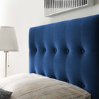 Modway Emily Biscuit Tufted Performance Velvet Twin Headboard - Navy-Elegant Biscuit Tufted Buttons