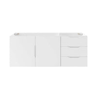 Modway Vitality 48" Double or Single Sink Compatible Bathroom Vanity Cabinet - White-Modern Bathroom Vanity