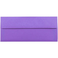 JAM Paper #10 Business Envelopes, 4 1/8 x 9.5, Brite Hue Violet Purple Recycled, 1000 Pack (15864B)-Violet