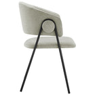 Modway Nella Upholstered Heathered Chenille Dining Chairs - Taupe/Black - 2 Pack-Assembly Required